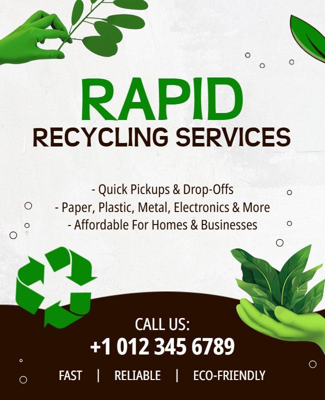 Rapid Recycling Services Flyer Template