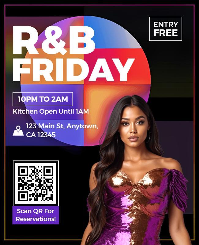 R&b Friday Night Event Flyer Template