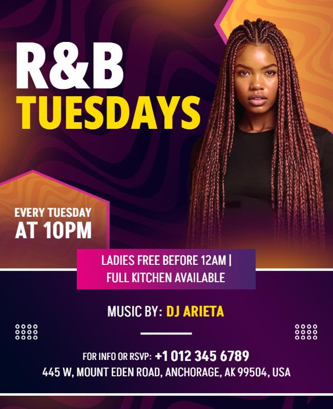 R&b Tuesdays Night Event Flyer Template