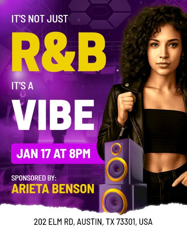 R&b Vibes Music Event Flyer Template