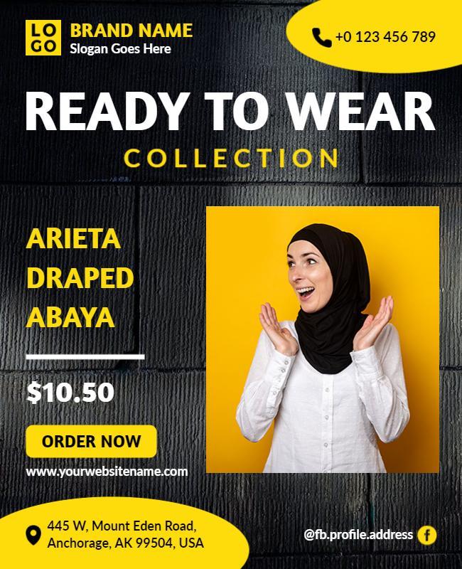 Ready to Wear Abaya Collection Flyer Template