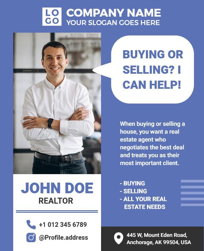 Real Estate Agent Promotion Flyer Template