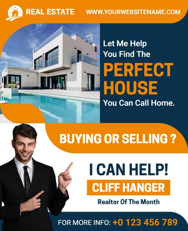 Real Estate Buying and Selling Promotion Flyer Template