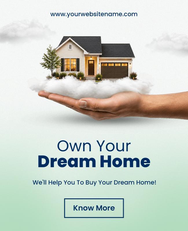 Real Estate Dream Home Promotion Poster Template