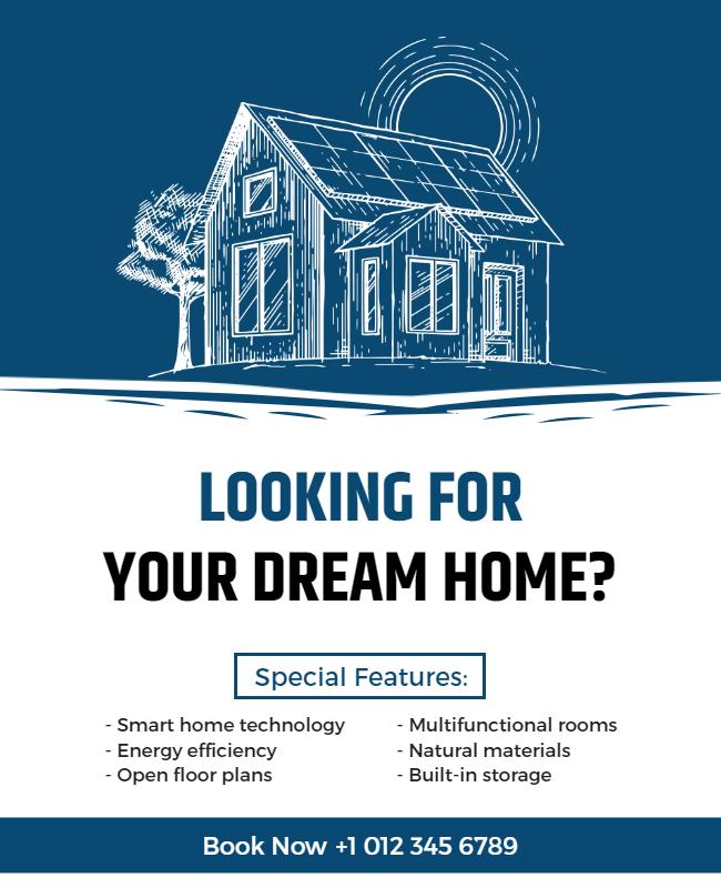 Real Estate Dream Home Promotional Flyer Template