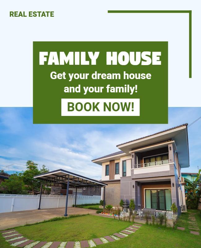 Real Estate Family House Promotion Flyer Template