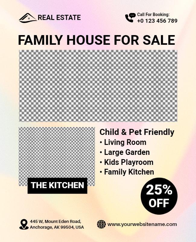 Real Estate Family House Sale Flyer Template