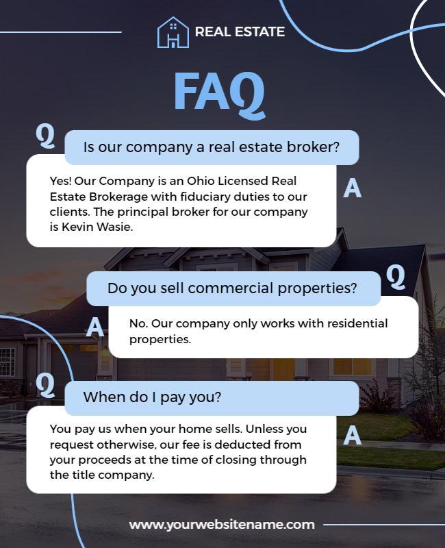 Real Estate Faqs Information Flyer Template