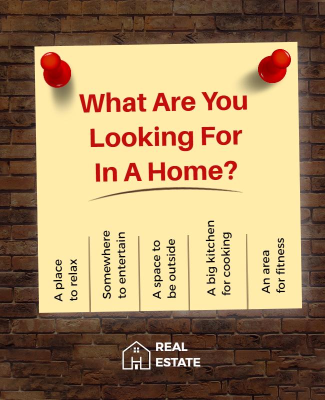 Real Estate Home Features Inquiry Flyer Template