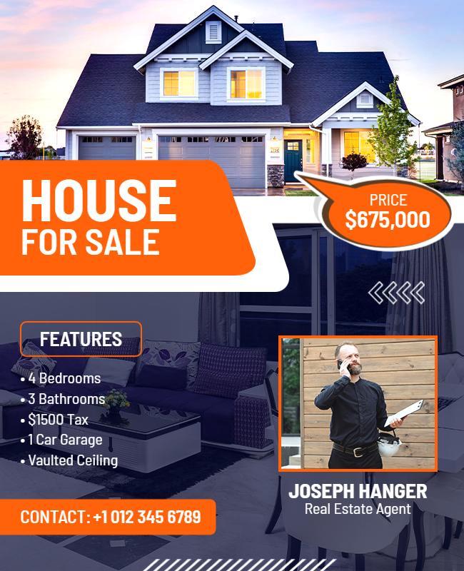 Real Estate House for Sale Flyer Template