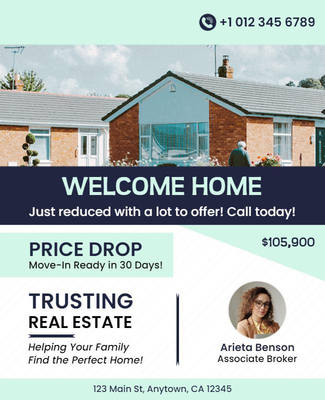 Real Estate House Listing Promotion Flyer Template