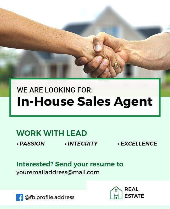 Real Estate in House Sales Agent Flyer Template