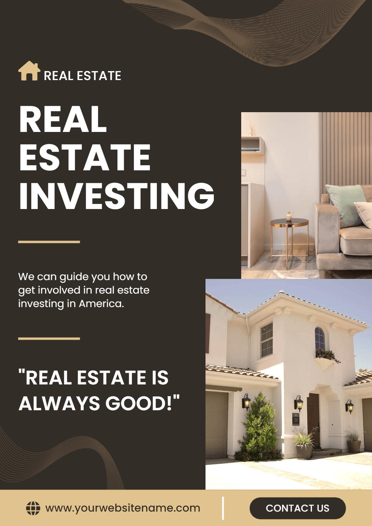 Real Estate Investing Guidance A4 Flyer Template