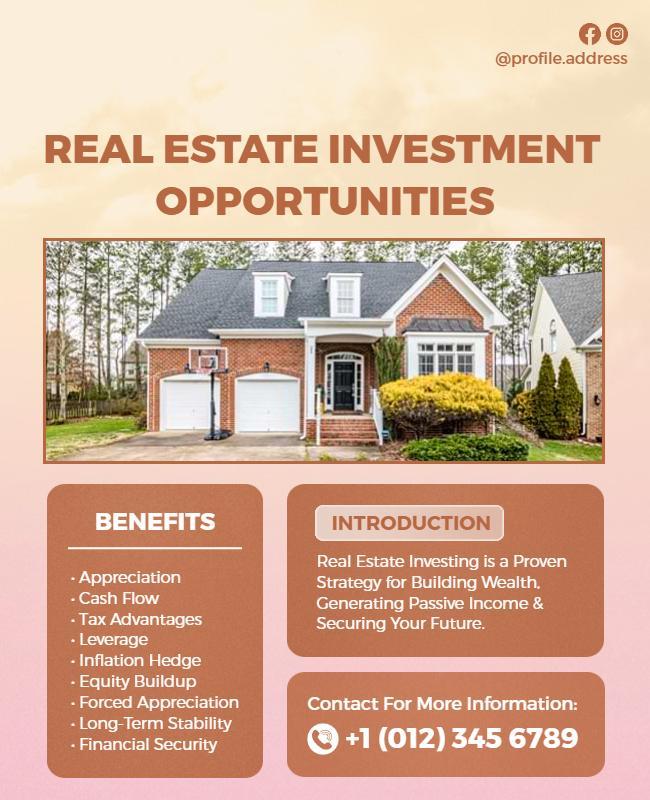 Real Estate Investment Opportunities Flyer Template