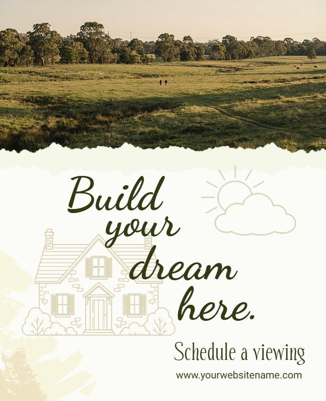 Real Estate Land Plot Advertisement Poster Template