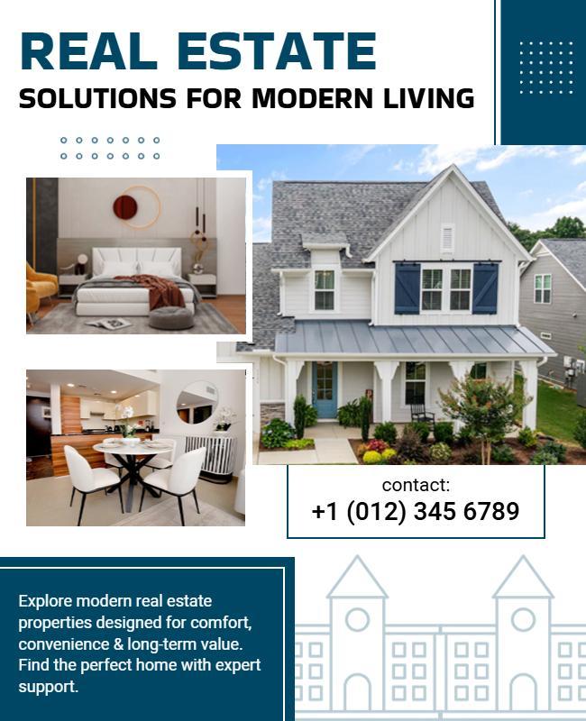 Real Estate Modern Property Flyer Template