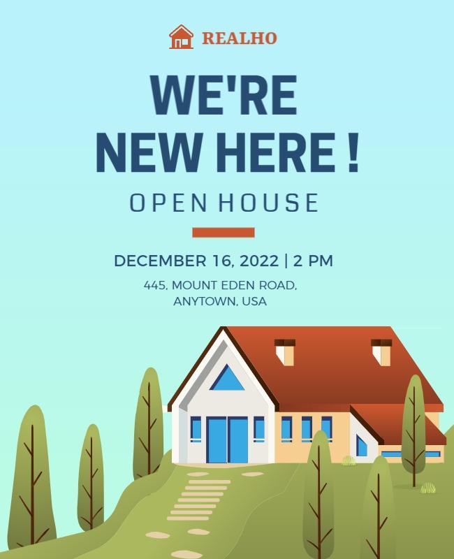 Real Estate Open House Announcement Flyer Template