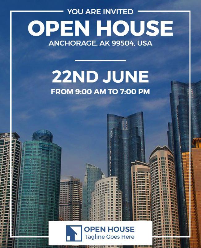 Modern Urban Open House Invitation Flyer Template