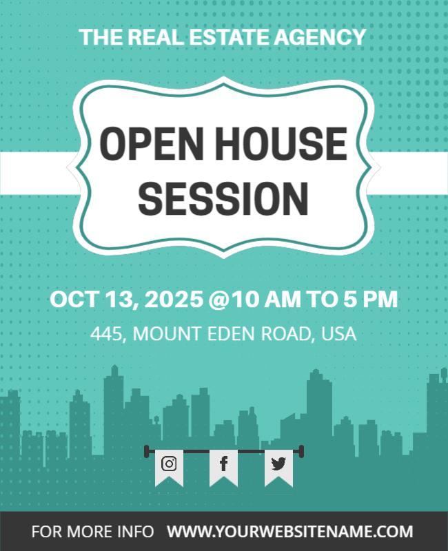 Real Estate Open House Session Flyer Template