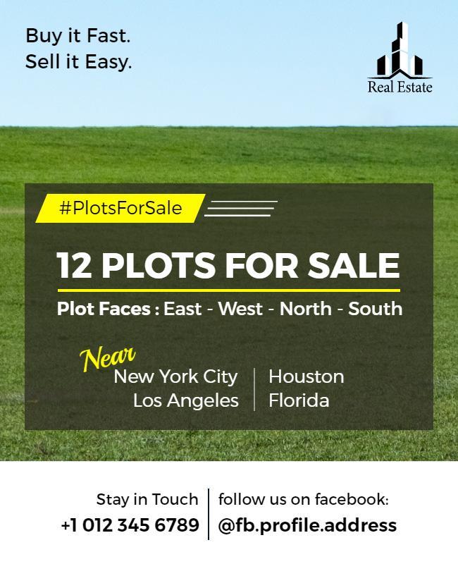 Real Estate Plots for Sale Flyer Template