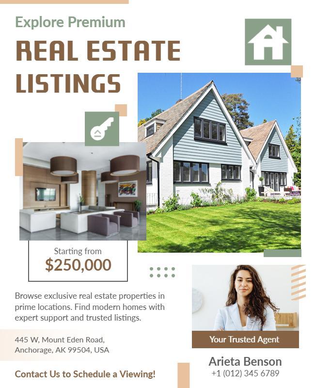 Real Estate Premium Listing Flyer Template