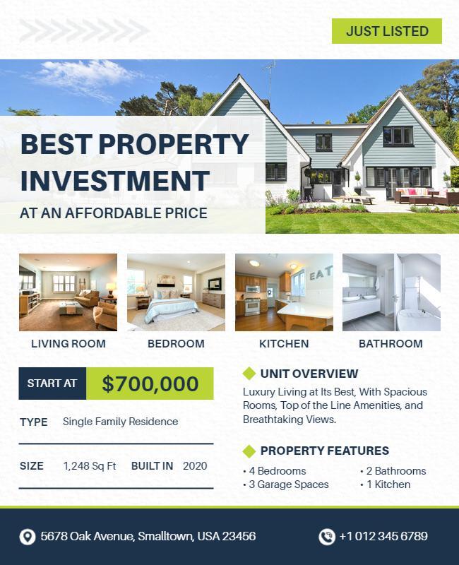 Real Estate Property Investment Flyer Template