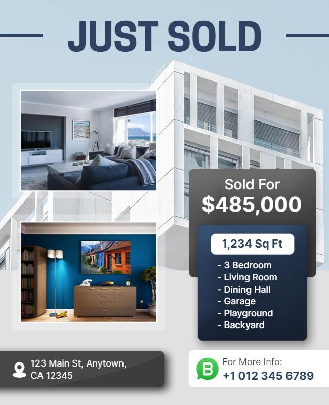 Real Estate Property Just Sold Flyer Template