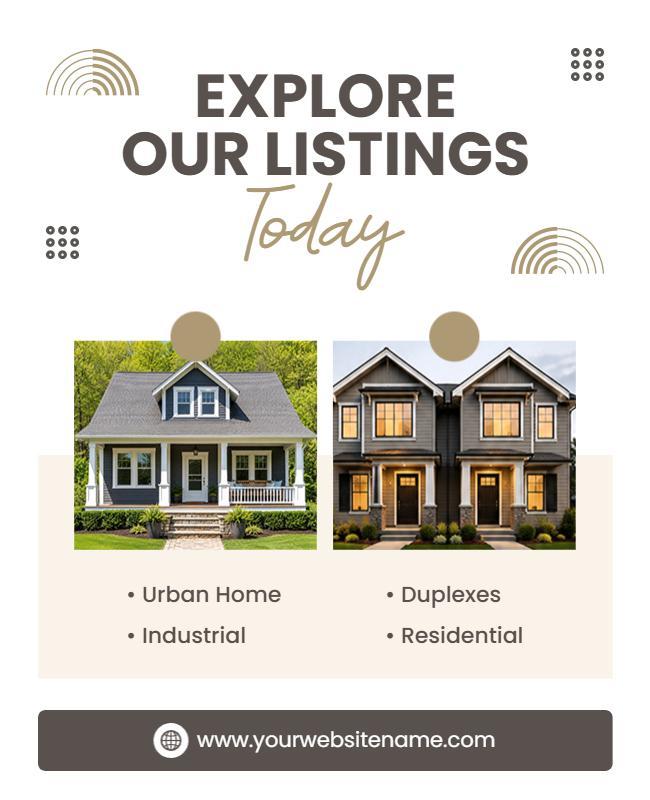 Real Estate Property Listings Poster Template
