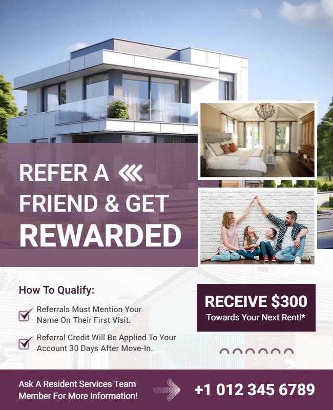 Real Estate Referral Reward Flyer Template