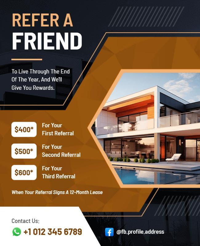 Real Estate Referral Rewards Flyer Template