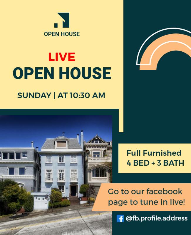 Real Estate Virtual Open House Flyer Template