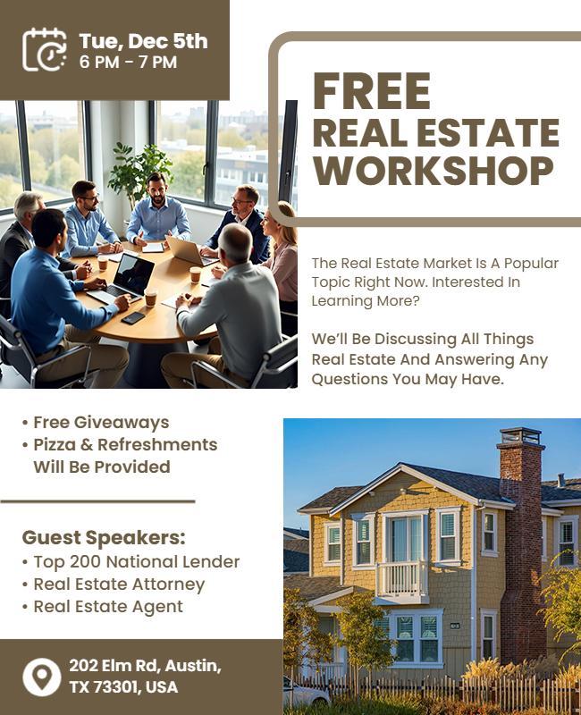 Real Estate Workshop Event Flyer Template