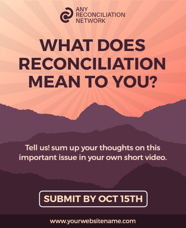 Reconciliation Awareness Video Submission Flyer Template