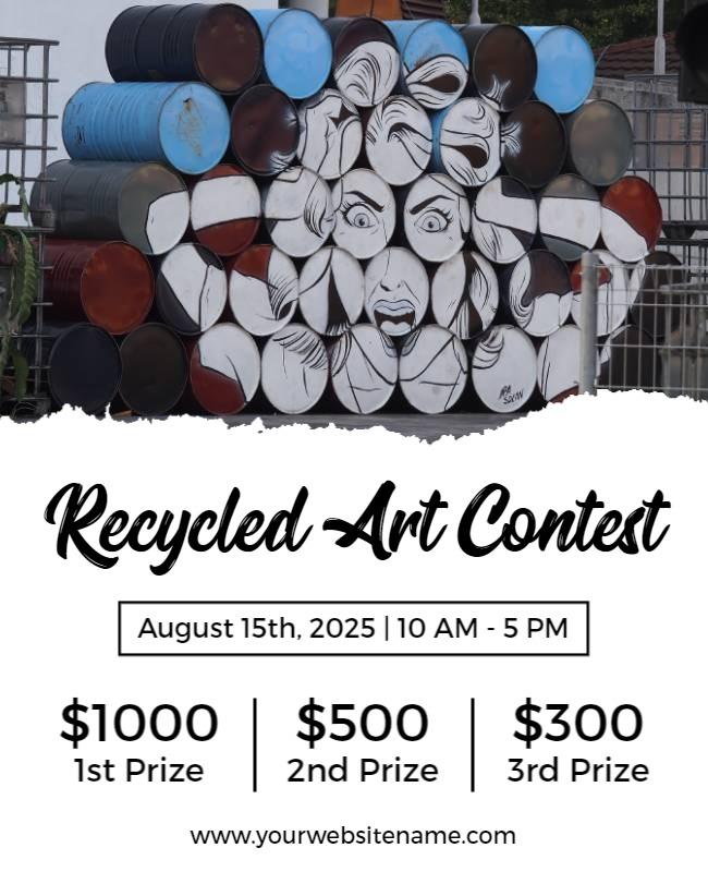 Recycled Art Contest Flyer Template