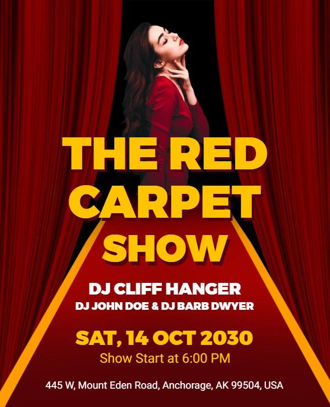 Red Carpet Dj Event Flyer Template