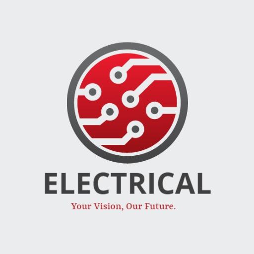 Red Circuit Pattern Signifying Future in Electronics Logo Template
