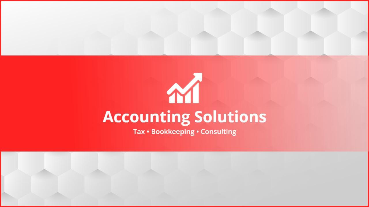 Red Geometric Accounting Solutions Overview Presentation Template