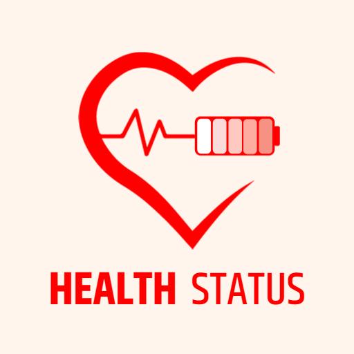 Red Heart with Battery Symbol Reflects Health Monitoring Logo Template