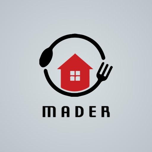Red Home and Kitchen Utensils Design for Kitchenware Logo Template