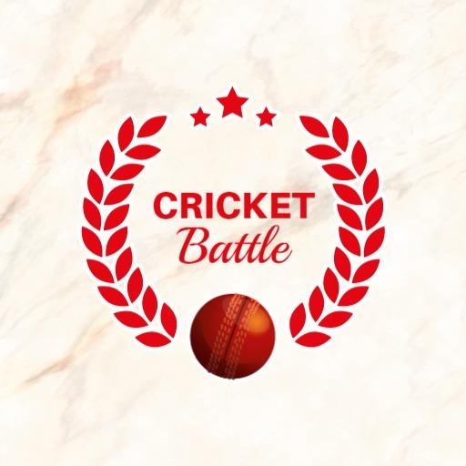 Red Laurel Wreath Emblem Celebrating Cricket Team Rivalry Logo Template