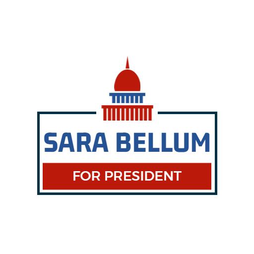 Red, White, and Blue Presidential Campaign Logo Design Template