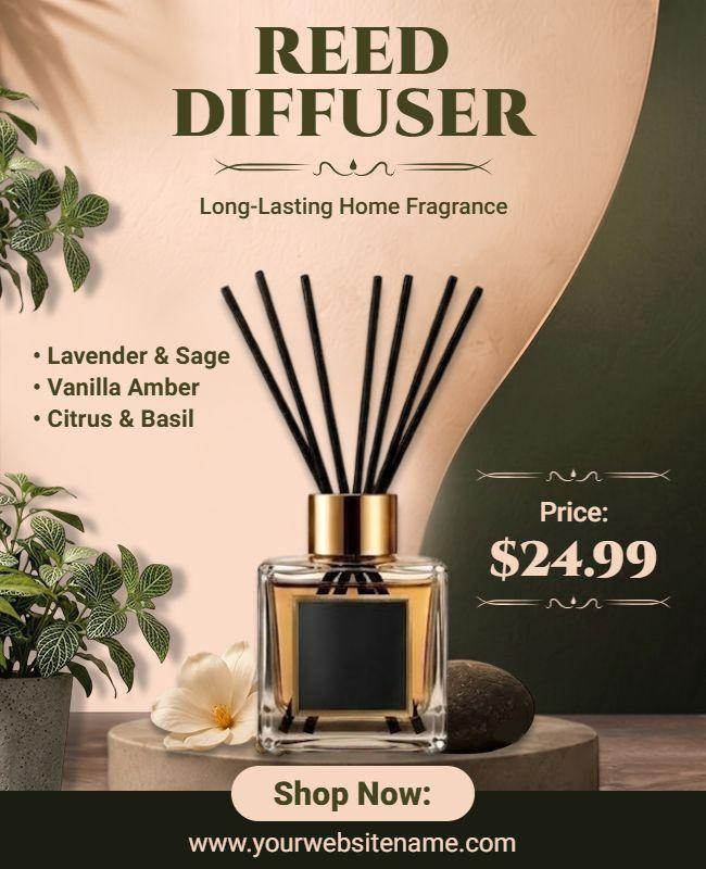 Reed Diffuser Home Fragrance Flyer Template
