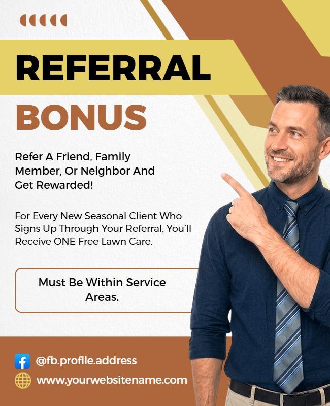 Referral Bonus Incentive Program Poster Template