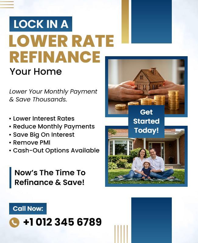 Refinance Your Home Savings Flyer Template