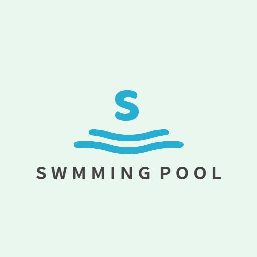 Refreshing Aquatic Elements Representing Swimming Pool Logo Template