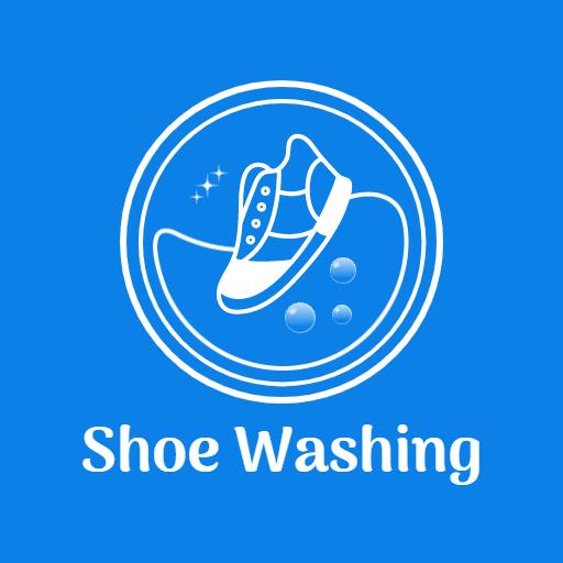 Refreshing Blue Theme for Professional Shoe Washing Logo Template