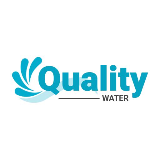Refreshing Blue Water Waves Representing Quality Drinking Logo Template