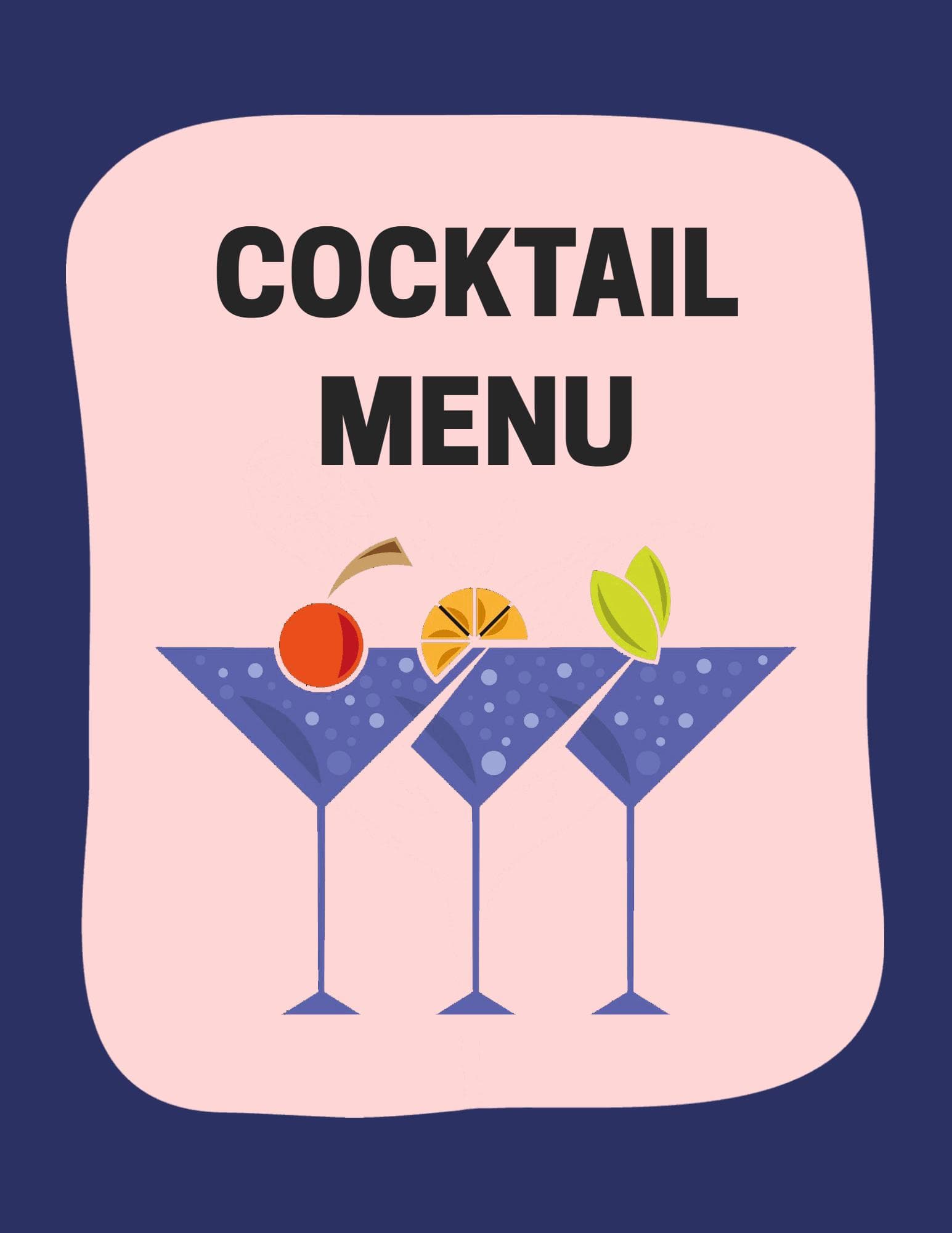 Refreshing Citrus and Classic Flavors for Your Cocktail Menu Template