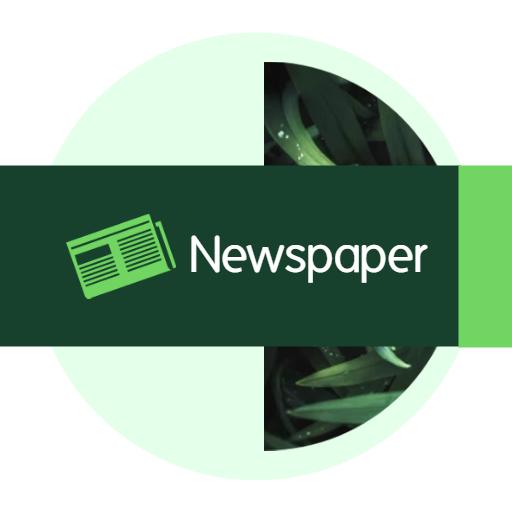 Refreshing Green and White Newspaper Design for Modern Media Logo Template