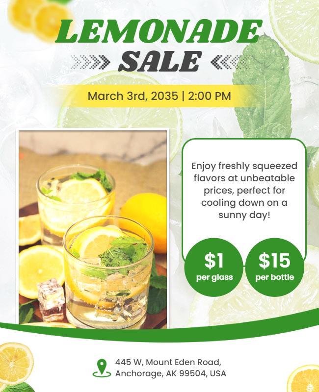 Refreshing Lemonade Sale Event Flyer Template